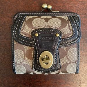 Coach Legacy Signature Wallet with Turn-lock